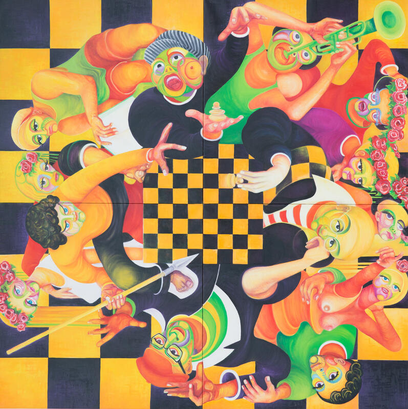 Painting from the Concept “Knocking on Memory and Play” (2016)